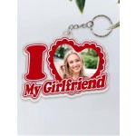 I Love My Girlfriend Photo Creative Keychain