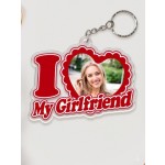I Love My Girlfriend Photo Creative Keychain