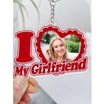 I Love My Girlfriend Photo Creative Keychain